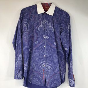Robert Graham L Purple Paisley Button Down Shirt